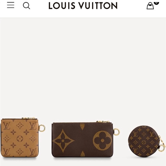 Louis Vuitton Trio Pouch Reverse Giant Monogram Wristlet - Picture 12 of 12